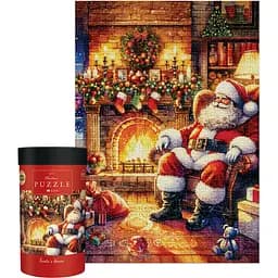 Пазли тришарові Interdruk Christmas Santa's House картонній тубі 500 шт. (376220) - мініатюра 2