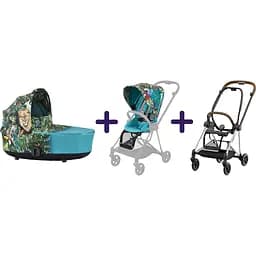 Люлька Cybex Mios Lux We the best by DJ Khaled + Комплект текстиля Cybex Mios We the best by DJ Khaled + Шасси для коляски Cybex Mios LS RBA Chrome Brown