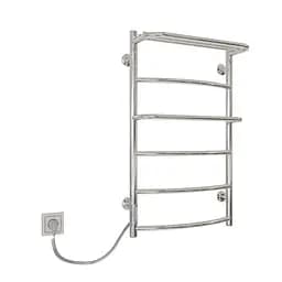 Электрический полотенцесушитель Kosser Каскад с полкой 800x500/6 EL ДКп02EL, Хром, Левое