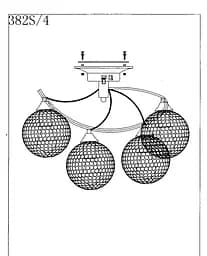 Люстра Brille молекула стельова E14 40W CH (BR-01382S/4) - мініатюра 4