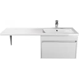 Тумба Мойдодир Wing 60-А-W з умивальником Rodeo 120 R з крилом над пралкою підвісна Білий