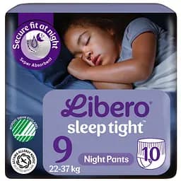 Подгузники-трусики Libero Sleep Tight 9 (22-37 кг), 10 шт.