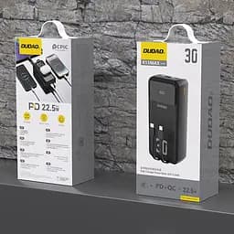 УМБ Dudao 30000mAh K15 MAX 22,5W PD,QC, USB-A, Lightning, USB-C In/Out, with USB-C/Lightning cables - мініатюра 2