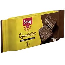 Вафли с какао в темном шоколаде Dr. Schaer Quadritos 40 г