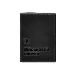 Шкіряна обкладинка для військового квитка 7.3 чорний Crazy Horse - мініатюра 10