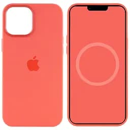 Чохол Epik Silicone case AAA with Magsafe and Animation для Apple iPhone 12 Pro/12, 6.1 Помаранчевий/Pink citrus