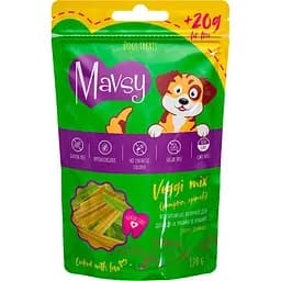 Ласощі для собак Mavsy Vegi mix для догляду за зубами та яснами з гарбузом і шпинатом 120 г