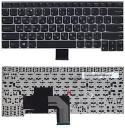 Клавіатура для ноутбука Lenovo IdeaPad (V490) Black, (Silver Frame) - мініатюра 3