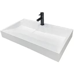 Раковина Adamant умывальник VISION искусственный камень прямоугольная