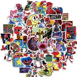 Стікерпак Хаггі Ваггі Набір наклейок GeekLand Poppy Playtime 50 штук