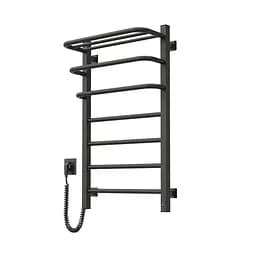 Электрический полотенцесушитель Navin Fortis 480x800 Sensor левый черный муар 12-228053-3680, Черный матовый, Левое, Электронный