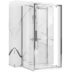 Душевая кабина Rea Rapid Swing 100x80 chrome пристенная REA-KPL-09121, Универсальная, прозрачная, хром