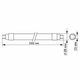 Лампа Videx LED FITO T8F  9W 0.6M (VL-T8F-0906B) - мініатюра 4