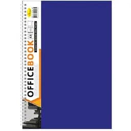 Блокнот Апельсин А4 АП-1502 80 листов пружина сбоку синий      