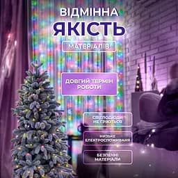 Гірлянда-нитка Роса Хвойна лапа 640 LED 30 метрів, мультиколор GarlandoPro D1750ML - мініатюра 15