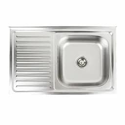 Кухонная мойка из нержавеющей стали Platinum декор 8050 R (0,7/160 мм), Decor