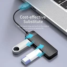 Концентратор Orico USB 2.0 4 ports (FL02-WH-BP) (CA913527) - мініатюра 2