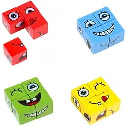 Настольная интерактивная игра Ummi «Смена лица» Кубик Рубика, белый