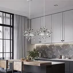 Светильник из гибких дисков металла на 2 подвеса Line.F M 219/2 CH