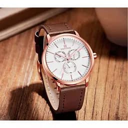Чоловічий годинник Naviforce Business Leather Gold NF3001 - мініатюра 4