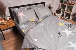 Підковдра Moon&Star Бязь Gold Люкс Gray Stars Двоспальна 175x210 см - мініатюра 3