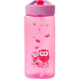 Поїльник Курносики зі складним носиком з силіконової соломинкою 420 мл рожевий (7223 рож)