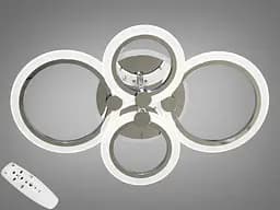 LED-люстра с диммером и цветной подсветкой, цвет хром, 80W