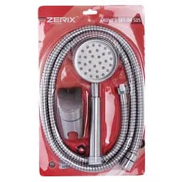 Душовий гарнітур Zerix Shower SET-04 (шланг, лійка, кронштейн) ZX3099, Нержавіюча сталь - мініатюра 2