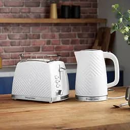 Тостер GrooWe 2 Slice 850Вт, підігрів, розморож., пластик, білий Russell Hobbs kuh0014883 - мініатюра 3