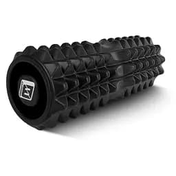 Масажний ролик EasyFit Grid Roller 33 см v.1.2 із заглушками із двох сторін Чорний (EF-2022a-BK)