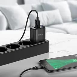 Адаптер мережевий Hoco Micro USB Cable Smart dual-port charger C141A |2USB. 2.1A/10.5W| - мініатюра 2