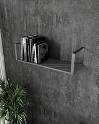 Полиця для книг і декору Moreli XS-28 Bl у стилі лофт 800x220x290 мм Чорний/Антрацит (mo-xs28-black-antracit)