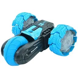 Трюкова машинка SL02A синя, радіокерована, акумуляторна, 18 см, підсвітка, гумові колеса