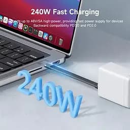 Кабель для передавання даних Hagibis USB4 Data Cable 40Gbps USB C to Type C 13 см (UCD4) - мініатюра 4