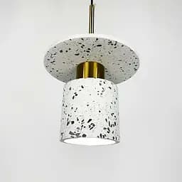Підвіс Terrazzo Cylinder із білим бетонним плафоном 20 см в стилі Ар-деко Line.F MJ 162-200 WT - мініатюра 2