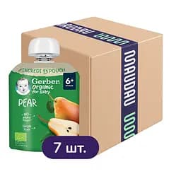 Фруктовое пюре Gerber «Груша» для детей с 6 месяцев  560 г (7 шт. по 80 г)