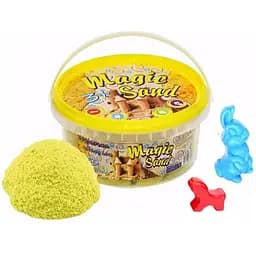 Кінетичний пісок Strateg Magic Sand у відрі 350 г 370-6 Жовтий