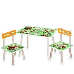 Детский Столик M 501-3 столешница 60 х 40 см, 2 стульчика