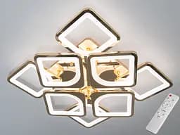 Смарт-люстра LED Diasha S8060/4+4G 115W, 6325 лм, золота, для вітальні, спальні, кухні