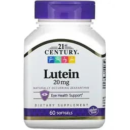 Lutein 21st Century 20 mg 60 softgels