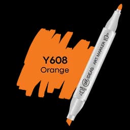 Маркер двухсторонний Оранжевый, Y608, 99IDEAS