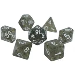 Набор кубиков Glitter 7 Dice Set - Grey , 7 шт. (g7dglit14)