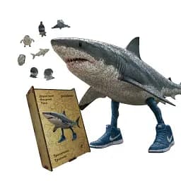 Дерев'яний фігурний пазл Тралалело Тралала, А4, Дерев'яна коробка 100 елементів