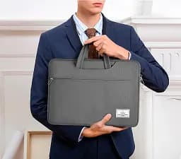 Сумка для ноутбука WiWU Vivi Laptop Handbag 14` Gray (6936686410991) [101619] - мініатюра 6