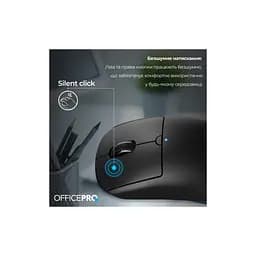 Мишка OfficePro M307B Silent Click Wireless/Bluetooth Black (M307B) - мініатюра 9