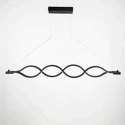 Сучасна чорна люстра Waterlines у двох розмірах Line.F Довжина 100 см