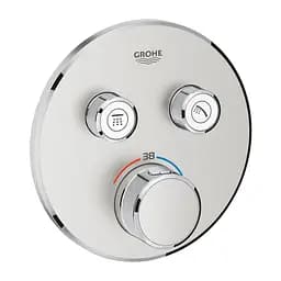 Термостат скрытого монтажа с двумя кнопками управления Grohe Grohtherm SmartControl 29119DC0, Нержавеющая сталь