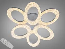 Стельова LED люстра біла 33W 3 модулі пульт 6 м²