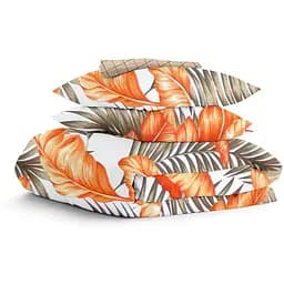 Комплект постільної білизни Cosas Orange palms CS2 Євро помаранчевий (PalmBeigeOrange_CellAshbeige_200)