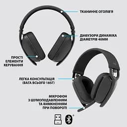 Навушники Logitech Zone Vibe 125 Graphite (981-001126) - мініатюра 6
